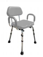 Deluxe Shower Chair with Arms - GREY