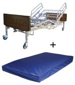 Bed Package<br><b>Includes:</b><br>
<li> Bed Frame<br>
<li> Half Rails<br>
<li> Bariatric Foam Pressure Relief Mattress (600 lbs. Weight Capacity and Latex-Free)