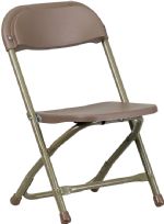 Brown - 2 Pk. Kids Plastic Folding Chairs for School Furniture