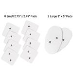 Large and Small Wireless Electrode Pads<br>
Includes: (8) 2.75-in. x 2.75-in. <br>and (2) 3-in. x 5-in.