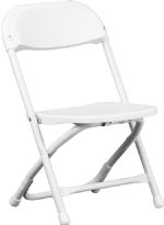 White - 2 Pk. Kids Plastic Folding Chairs for School Furniture