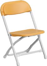Yellow - 2 Pk. Kids Plastic Folding Chairs for School Furniture