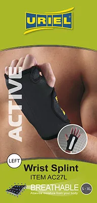 Uriel Neoprene Maximum Wrist Support, Universal Size, Left