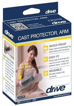 Arm Cast Protector retail packaging. 