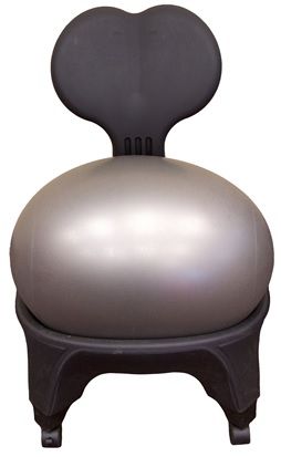 The J-Fit Stability Ball Chair combines the health benefits of an exercise ball with the convenience of an office chair. 