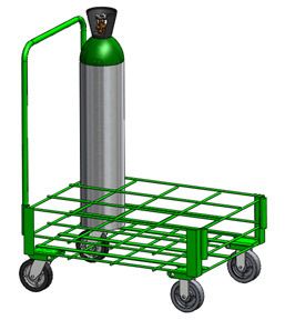 FWF Oxygen Cylinder Cart Model 1142-12HD