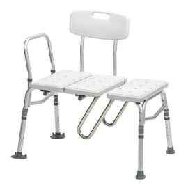Carousel Sliding Transfer Bench with Padded Seat and Back : swivel seat for  safety