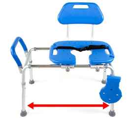 DMI Heavy-Duty Sliding Transfer Bench with Cut-Out Seat