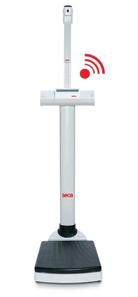 Telescopic measuring rod can be fitted to many seca column scales