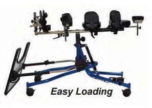 easy to place your child on the stander system