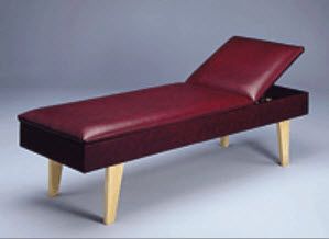 Chaise Lounge Cushioned Bench with Headrest