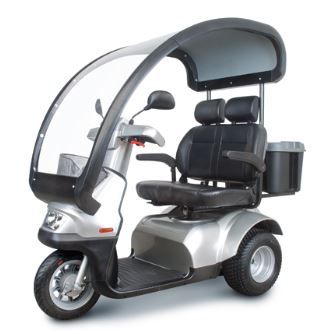 Afiscooter Breeze S3 Mobility Scooter with a Rain Canopy