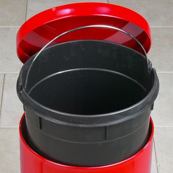 Inner bucket is removable for easy access.