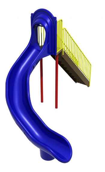 Freestanding Sectional Curved Playground Slide