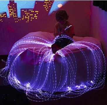 User with the LED Fiber Optic Lights