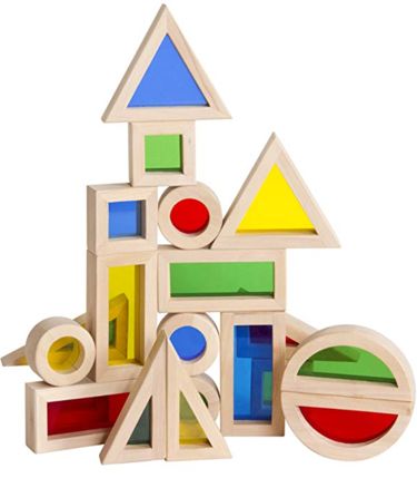 Wooden Colored Building Blocks for Pediatric Sensory Stimulation