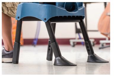Optional stability feet for more tip-prone children