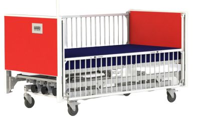 Pediatric Stockton Bed with Power Adjustment- Red Panels
