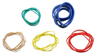 Set of 25 Bands, 5 of Each Color