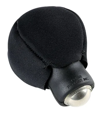 Roller Ice ball-style ice massager fitted neoprene bulb cover