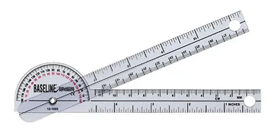 Baseline￿ Plastic Goniometer - Pocket Style - 180 Degree Head - 6 inch Arms: