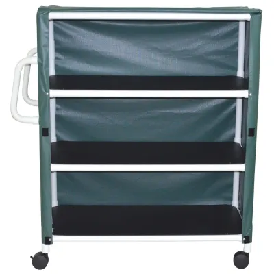 3-Shelf mini-linen cart with mesh or solid vinyl cover