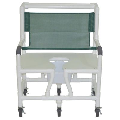 Lumex 26 in. PVC Bariatric Shower Commode Chair with Sliding 