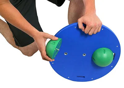 Using a second ball turns the board into a rocker board