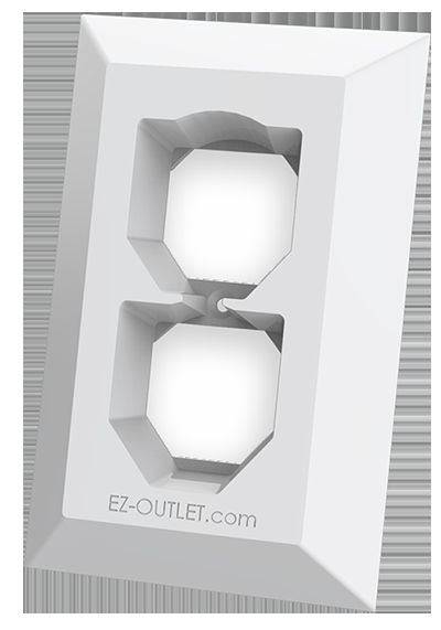 EZ Outlet Electrical Wall Outlet Cover guides your electrical plugs into place even in the dark
