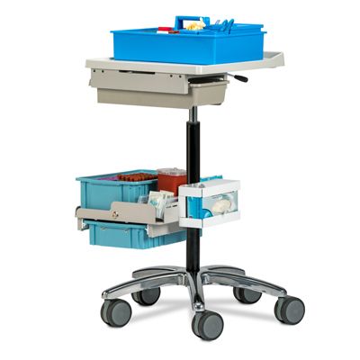 Store & Go Mobile Phlebotomy Cart with Lockable Storage - PREMIUM