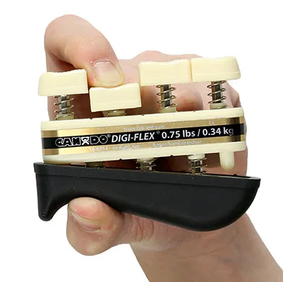CanDo Digi-Flex hand exerciser - Tan, xx-light - Finger (0.75 lb) / hand (2.5 lb)