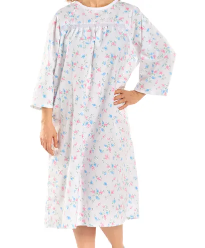 Salk 531 - Flannelette Plus Patient Gown, Floral