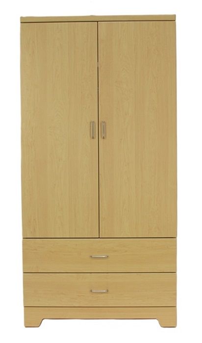 Two-door and two-drawer wardrobe