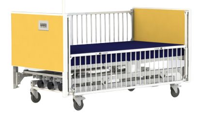 Pediatric Stockton Bed with Power Adjustment- Yellow Panels