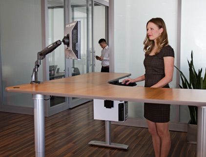 Sit-to-stand height adjustable
