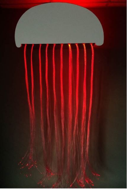 The lively colors of this Fiber Optic Jellyfish make it a terrific addition to any room