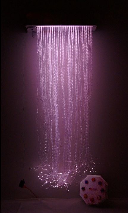 Fiber Optic Wall Shower with color selector