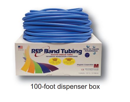 Dispenser box prevents tubing from unraveling 