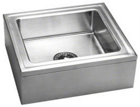 Commercial Stainless Steel Floor Mount Mop Sink With Strainer - Perfec