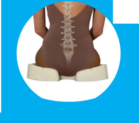 Therapeutic Memory Foam Pillow, Ergonomic Donut Cushion for Tailbone Pelvic  Hip Pain Relief Recovery (Black) 