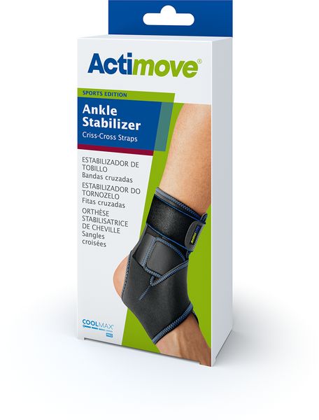 Actimove Ankle Stabilizer Criss-Cross Straps Universal Black
