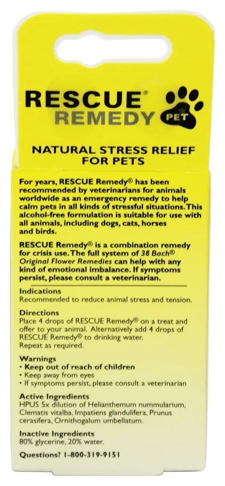 Rescue remedy pet ingredients sale