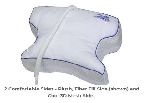 The CPAPMax 2.0 Comfort Pillow Has 2 Comfortable Sides, a Plush Fiber-Filled Side and a Cool 3D Mesh Side