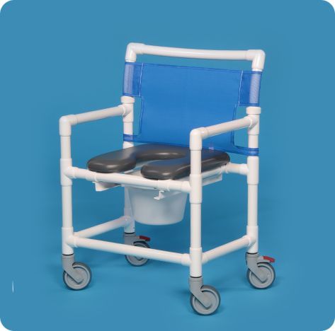 Oversized Shower Chair with Commode Pail 