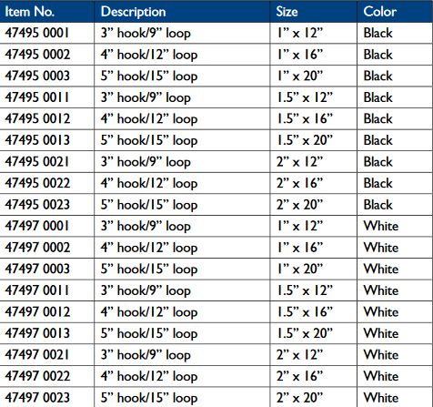 Allard USA Nylon Strap with Chafe Size Guide