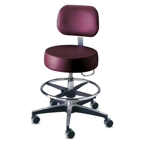Brewer Century Series Pneumatic Exam Stools with Backrest