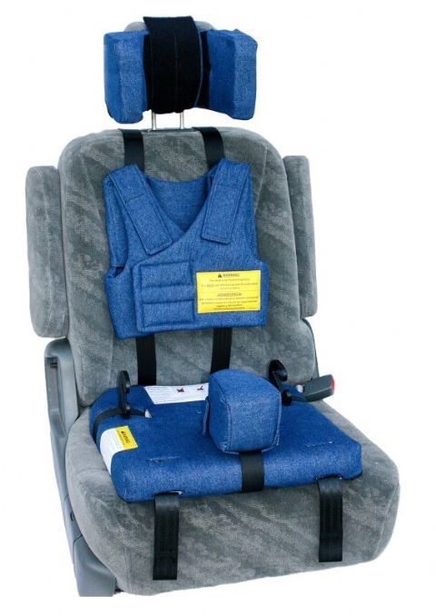 Churchill Pediatric Positioning Booster Car Seat with Optional foam pommel and EZ-Up Head Rest System