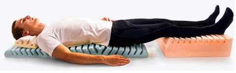Spine Fixation Traction Mat includes a head, back, and foot pillow. You get to choose the overall firmness of the set.