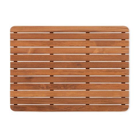 Teak Mat with Rounded Corners