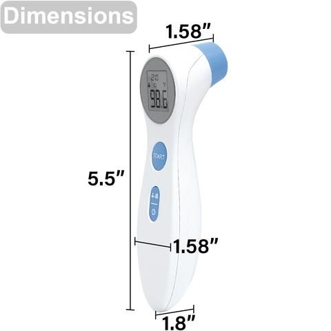Dimensions of thermometer